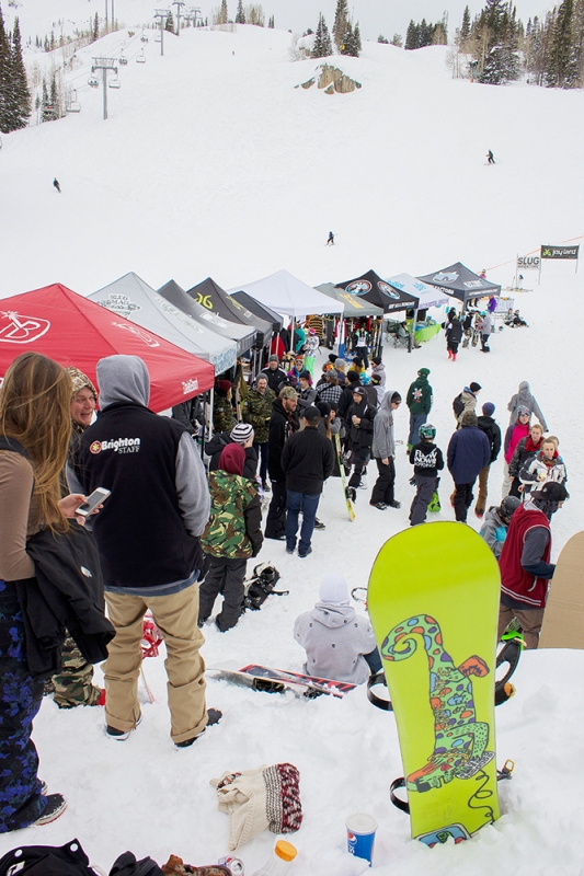 The sponsor village tents surrounded the course at Brighton Resort.